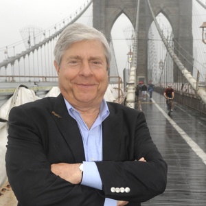 image of former Brooklyn Borough President Marty Markowitz on Brooklyn Bridge